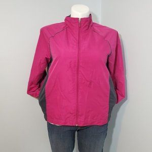 Danskin Now Full Zip Mock Neck Athletic Jacket